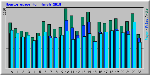 Hourly usage for March 2019