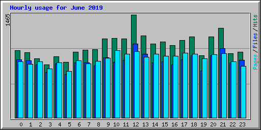 Hourly usage for June 2019