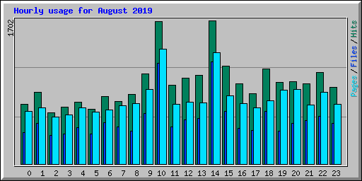 Hourly usage for August 2019
