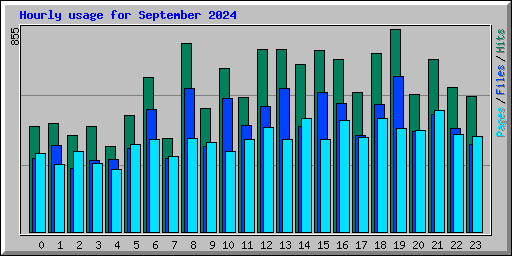 Hourly usage for September 2024