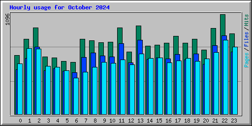 Hourly usage for October 2024