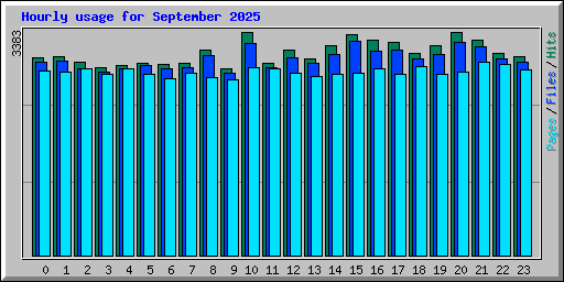 Hourly usage for September 2025
