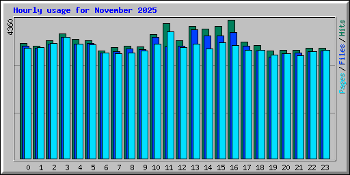 Hourly usage for November 2025