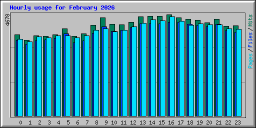 Hourly usage for February 2026