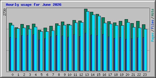 Hourly usage for June 2026