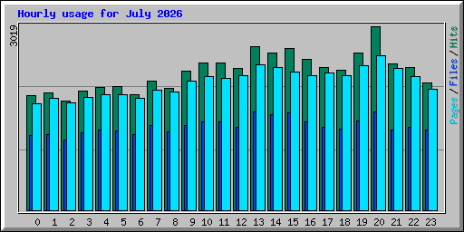 Hourly usage for July 2026